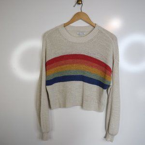 AEO Rainbow Midi Knit Long Sleeve Sweater S